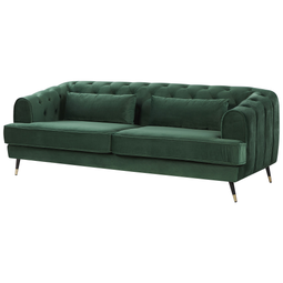 Beliani SLETTA - Chesterfield sofa 2-seater - Green - Velvet