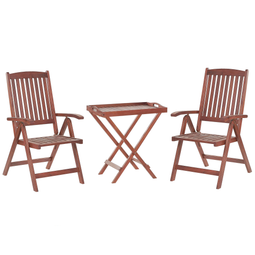 Beliani TOSCANA - Bistro set for 2 - Dark wood/Graphite gray - Acacia wood