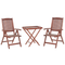 Beliani TOSCANA - Bistro set for 2 - Dark wood/Graphite gray - Acacia wood