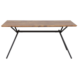 Beliani AMSTERDAM - Dining table - Dark wood color - 90 x 160 cm - MDF