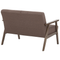 Beliani ASNES - Two-seater sofa - Brown - Polyester