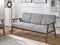 Beliani ASNES - Three-seater sofa - Gray - Polyester