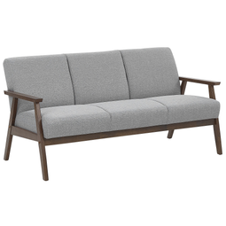 Beliani ASNES - Three-seater sofa - Gray - Polyester