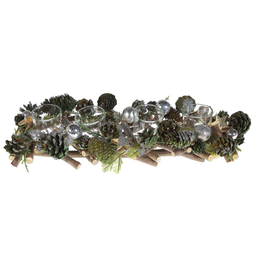 Beliani PELSO - Candlestick - Green - Pine wood