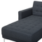 Beliani ABERDEEN - Sofa U-shaped 5 person ottoman - Dark gray - Polyester