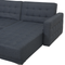 Beliani ABERDEEN - Sofa U-shaped 5 person ottoman - Dark gray - Polyester