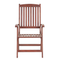 Beliani TOSCANA - Garden chair set of 6 - Dark wood color/Blue - Acacia wood
