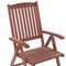 Beliani TOSCANA - Garden chair set of 6 - Dark wood color/Blue - Acacia wood