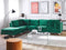 Beliani EVJA - Corner sofa with 5-seater footstool - Green - Right - 300 cm - Velvet
