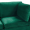 Beliani EVJA - Corner sofa 6 seater - Green - Right side - 300 cm - Velvet