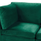 Beliani EVJA - Corner sofa with ottoman 5 seater - Green - Left - 300 cm - Velvet