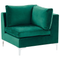Beliani EVJA - Corner sofa with ottoman 5 seater - Green - Left - 300 cm - Velvet