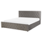 Beliani AMIENS - Bed with storage space - Gray - 160 x 200 cm - Velvet