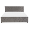 Beliani AMIENS - Bed with storage space - Gray - 160 x 200 cm - Velvet