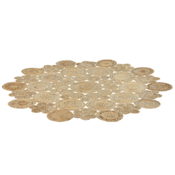 Beliani GERDEK - Short pile rug - Beige - 135 cm - Jute