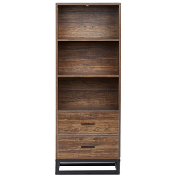 Beliani DELTA - Bookcase - Dark wood color - Fibreboard