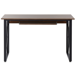 Beliani DARBY - Desk - Dark wood color - Fibreboard