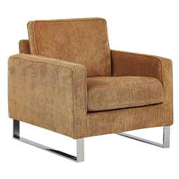 Beliani VIND - Armchair - Brown - Corduroy