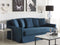 Beliani GILJA - Three-seater sofa - Blue - Polyester