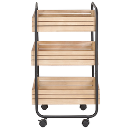 Beliani FORMIA - Keukentrolley - Lichte houtkleur - IJzer