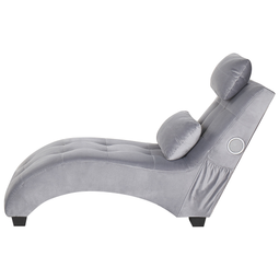 Beliani SIMORRE - Chaise longue - Gray - Universal - Velvet