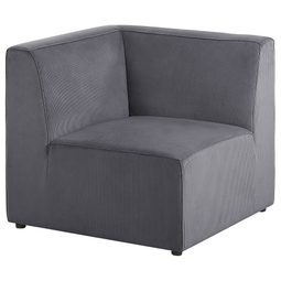 Beliani LEMVIG - Sofa module - Gray - Corduroy