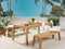 Beliani LIVORNO - Garden table - Light wood color - 90 x 210 cm - Acacia wood