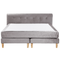 Beliani MARQUISE - Double box spring - Gray - 180 x 200 cm - Velvet