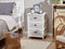 Beliani LUCKY - Bedside table - White - Paulownia wood