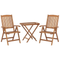 Beliani JAVA - Bistro set for 2 - Light wood color/Blue - Acacia wood