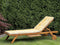 Beliani CESANA - Deck chair - Light wood color - Yellow/white - Acacia wood