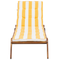 Beliani CESANA - Deck chair - Light wood color - Yellow/white - Acacia wood