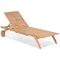 Beliani CESANA - Deck chair - Light wood color - Yellow/white - Acacia wood