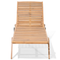 Beliani CESANA - Deck chair - Light wood color - Yellow/white - Acacia wood