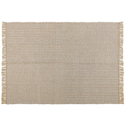 Beliani ADABAG - Short pile rug - Beige - 140 x 200 cm - Cotton