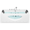 Beliani HAWES - Whirlpool with LED - White - 80 x 180 cm - Acrylic