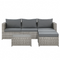 Beliani SABBIA - Lounge set for 5 - Gray - PE rattan