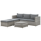 Beliani SABBIA - Lounge set for 5 - Gray - PE rattan