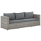 Beliani SABBIA - Lounge set for 5 - Gray - PE rattan