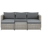 Beliani SABBIA - Lounge set for 5 - Gray - PE rattan