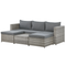 Beliani SABBIA - Lounge set for 5 - Gray - PE rattan