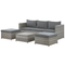 Beliani SABBIA - Lounge set for 5 - Gray - PE rattan