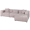 Beliani DOLVA - Corner sofa 3-seater - Gray - Left side - 294 cm - Corduroy