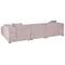 Beliani DOLVA - Corner sofa 3-seater - Gray - Left side - 294 cm - Corduroy