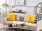 Beliani PINUS - Decorative cushion set of 2 - Yellow - 45 x 45 cm - Velvet