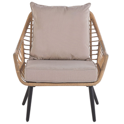 Beliani LAURETO - Bistro set for 2 - Natural - PE rattan