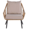 Beliani LAURETO - Bistro set for 2 - Natural - PE rattan
