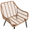 Beliani LAURETO - Bistro set for 2 - Natural - PE rattan