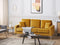 Beliani GAVLE - Three-seater sofa - Yellow - Velvet