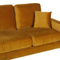 Beliani GAVLE - Three-seater sofa - Yellow - Velvet